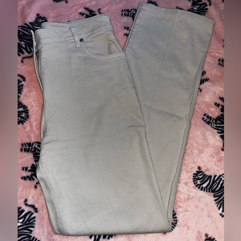 St. John Women's Beige Flare Jeans